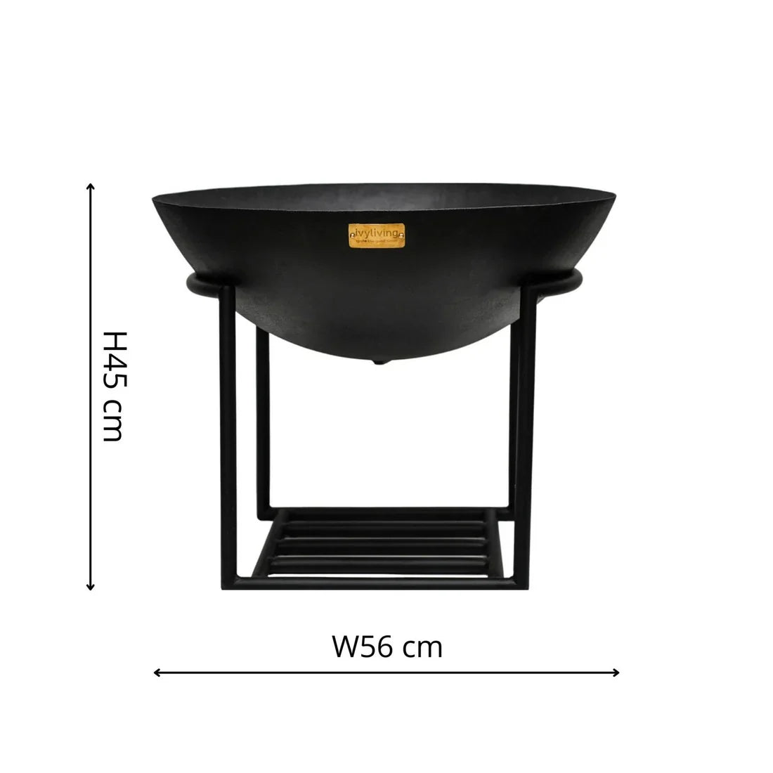 Ivyline, Outdoor Cast Iron Firebowl on Stand