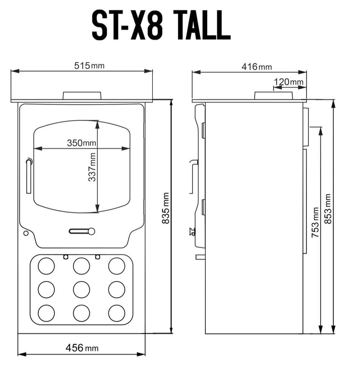Saltfire ST-X8 Eco Multi-Fuel Stove