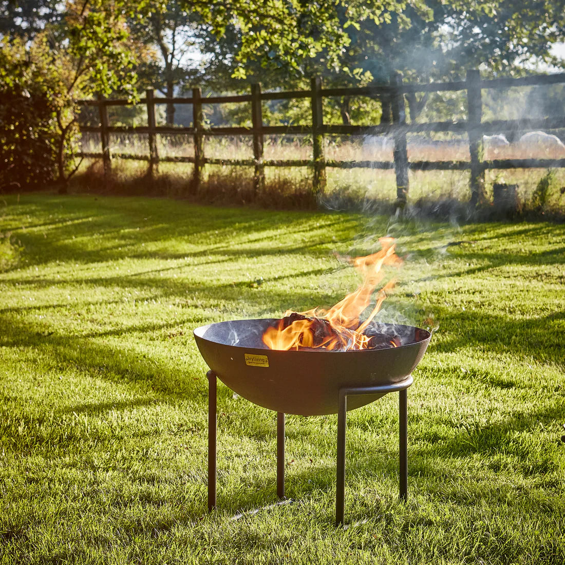 Ivyline, Outdoor Cast Iron Firebowl on Stand