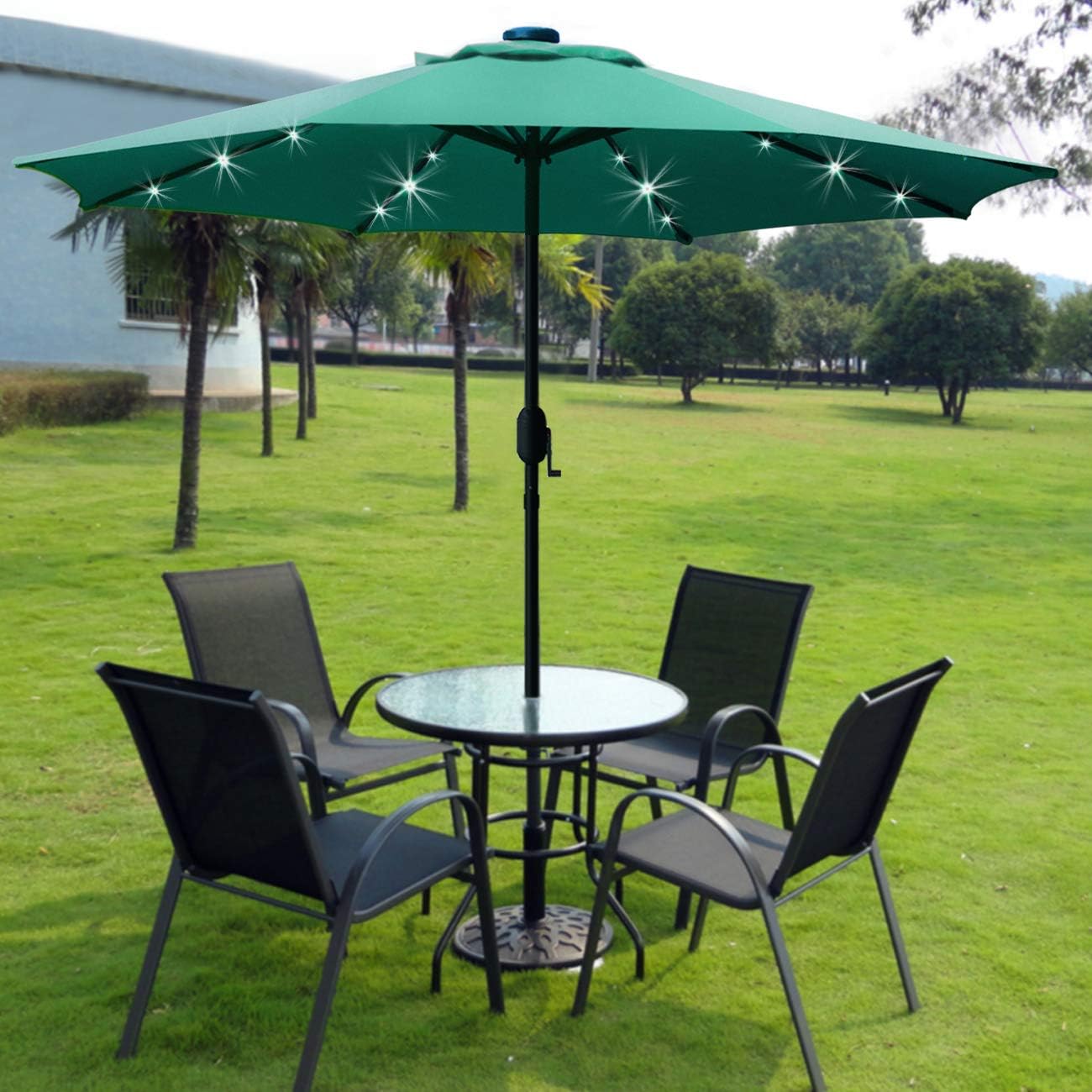 Solar LED Lighted Patio Umbrella