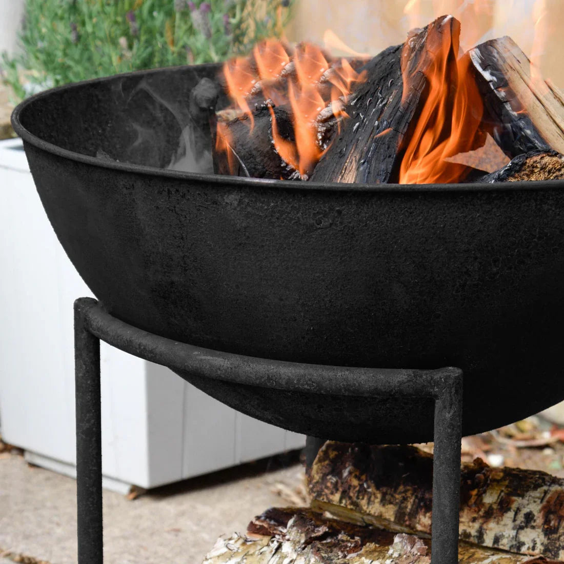 Ivyline, Outdoor Cast Iron Firebowl on Stand