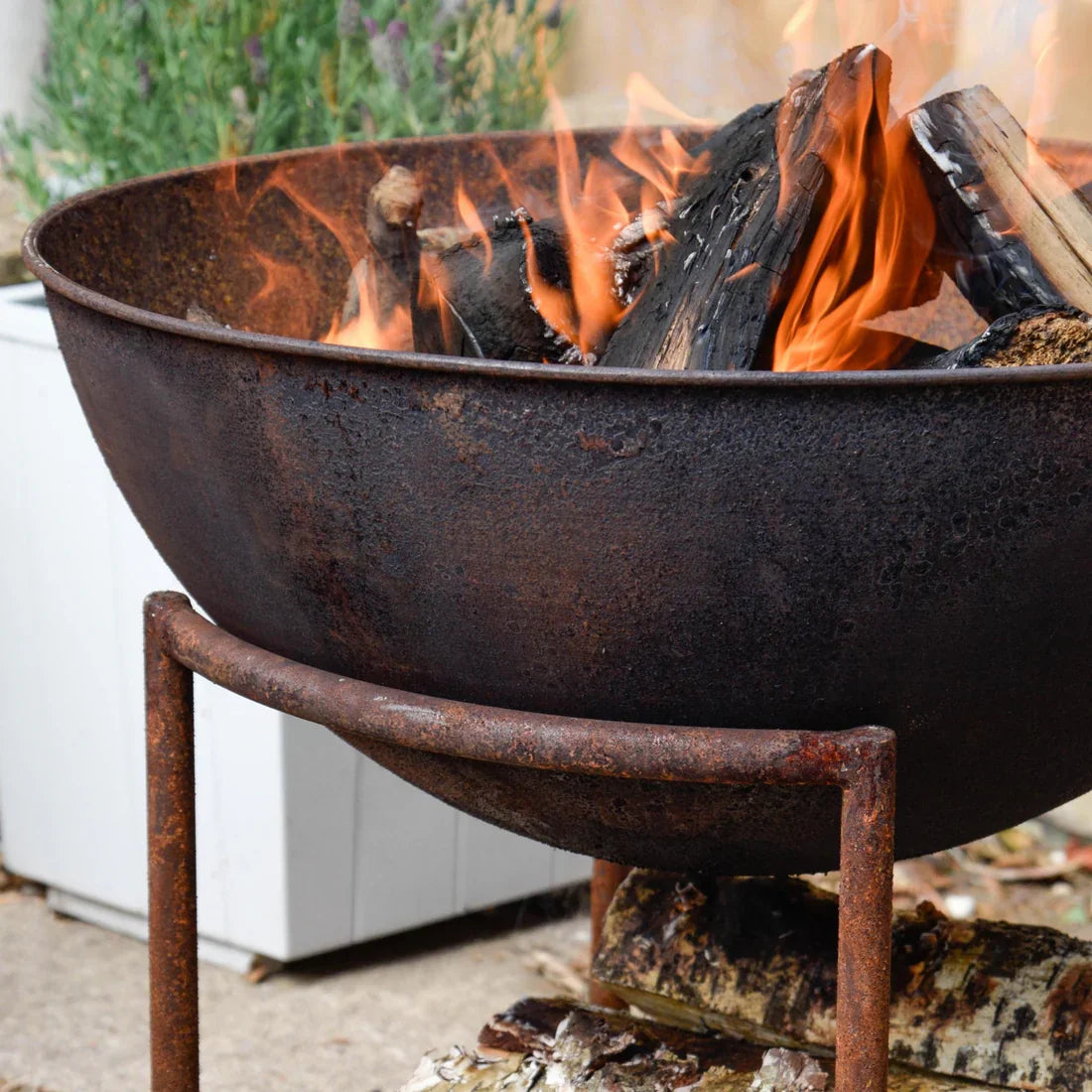 Ivyline, Outdoor Cast Iron Firebowl on Stand