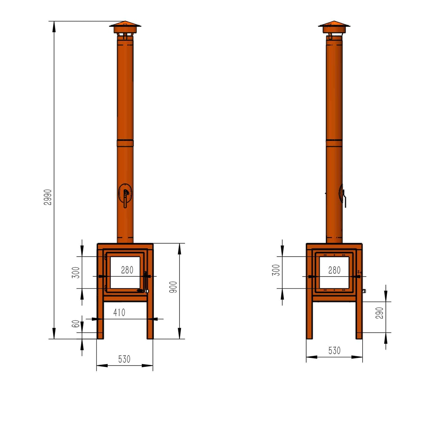 Henley Stoves, Thor D12 Outdoor Wood Burning Stove
