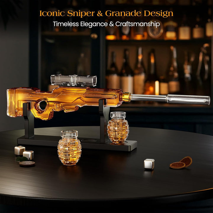 16.4 Oz UDP-9 Whiskey Decanter Set, Unique Gift for Men Dad