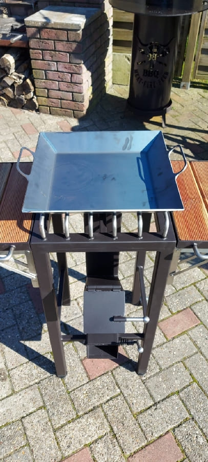 Rocket Stove Station with Pizza oven & Grill attachment