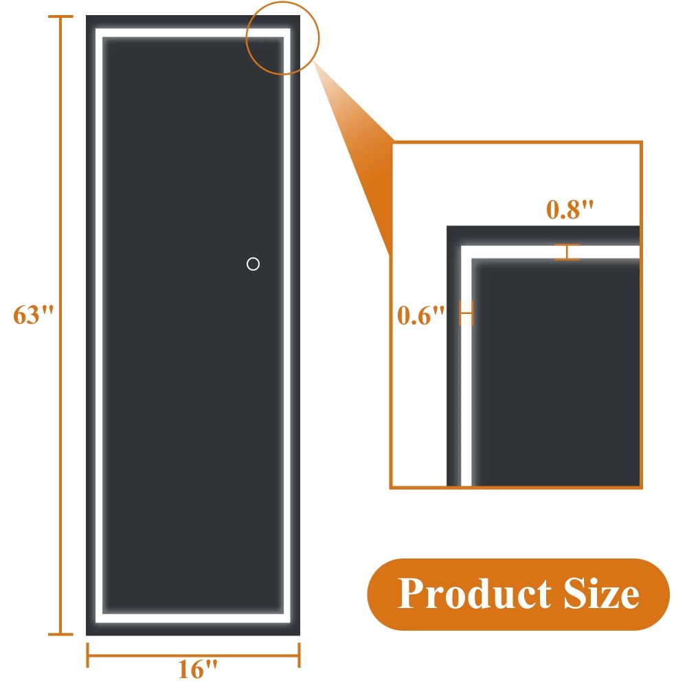 Full Moon LED/Touch Mirror