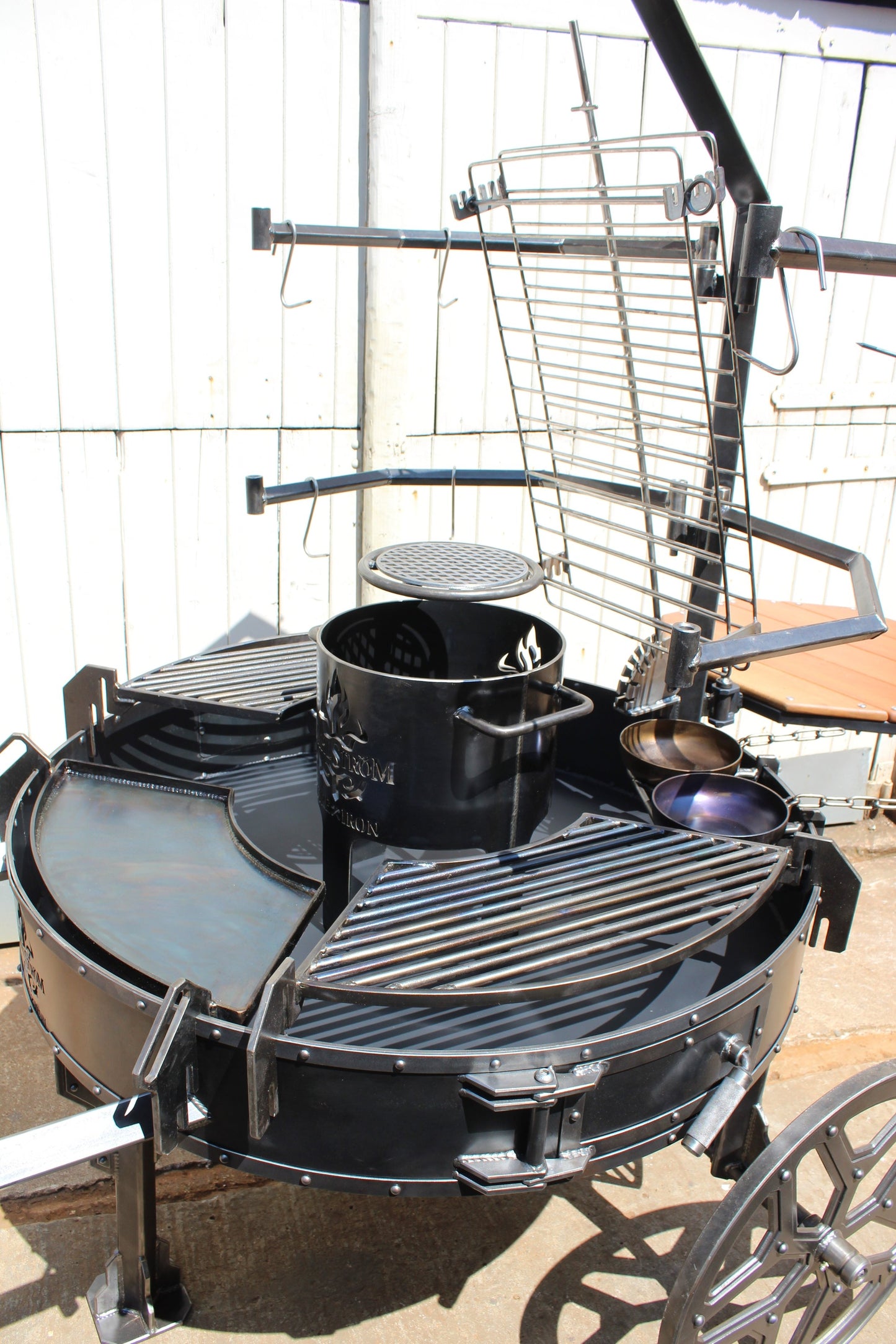 The Ultimate Grill in outdoor Cooking fully loaded with cooking attachments!