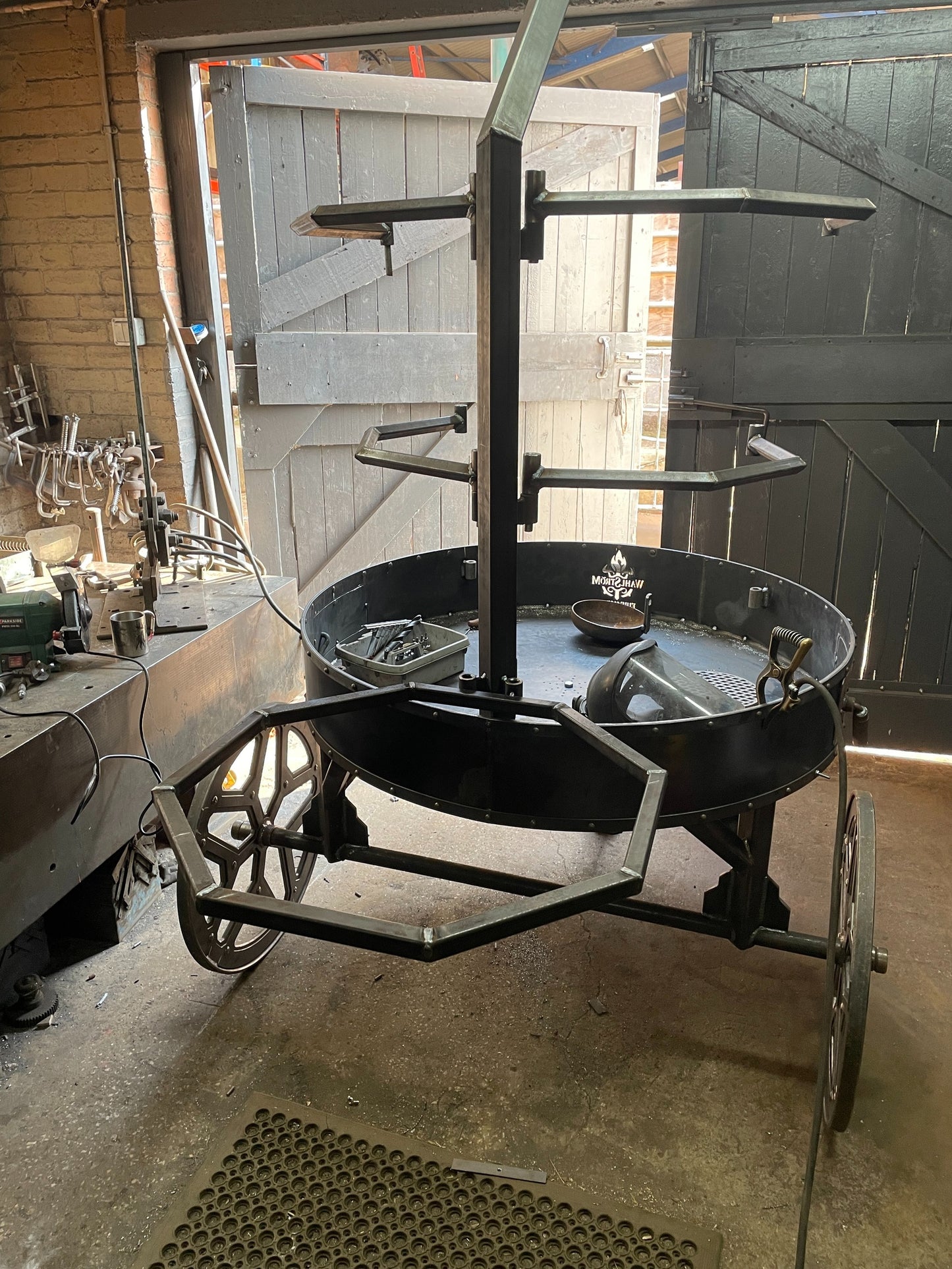 The Ultimate Grill in outdoor Cooking fully loaded with cooking attachments!