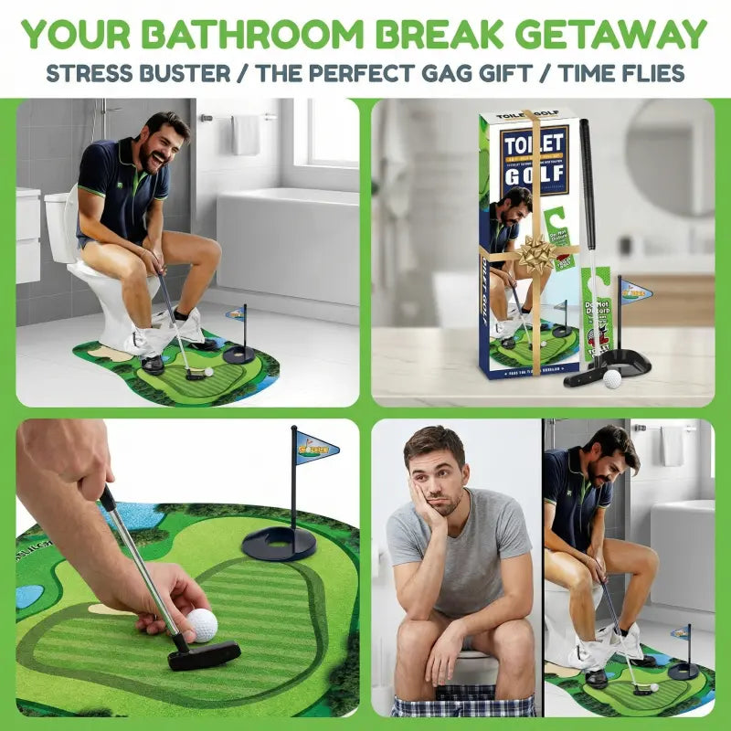 Mini Toilet Golf Set 6-Piece Desk Putting Game