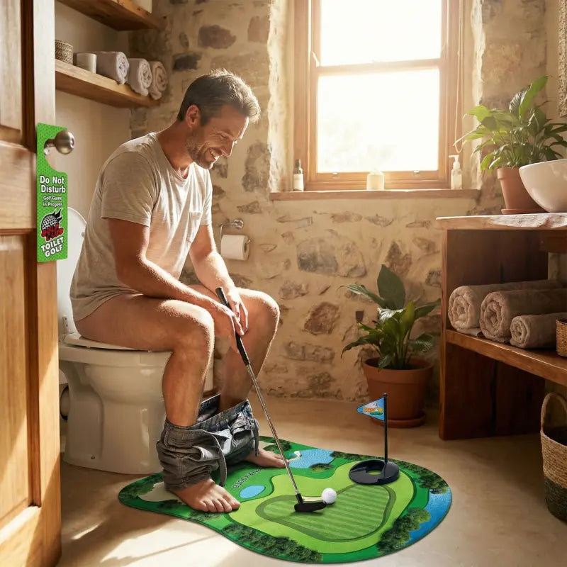 Mini Toilet Golf Set 6-Piece Desk Putting Game