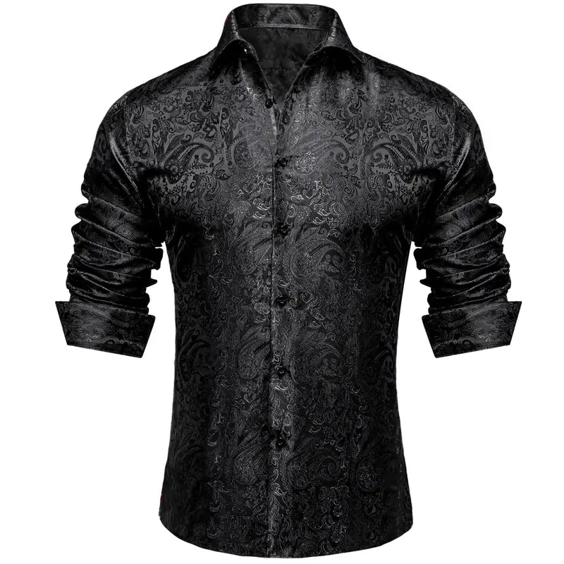 Men's Paisley Dress Shirt Wrinkle