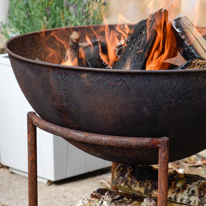 Ivyline, Outdoor Cast Iron Firebowl on Stand