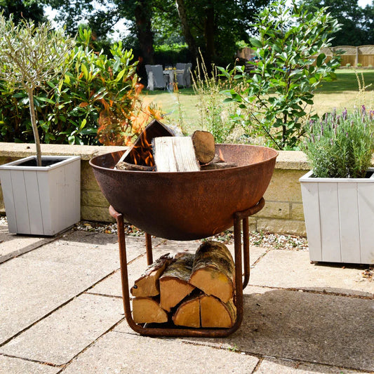 Ivyline, Outdoor Cast Iron Firebowl on Stand