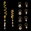 Gold-anodized aluminum & seashells DORIS HAIR JEWELS