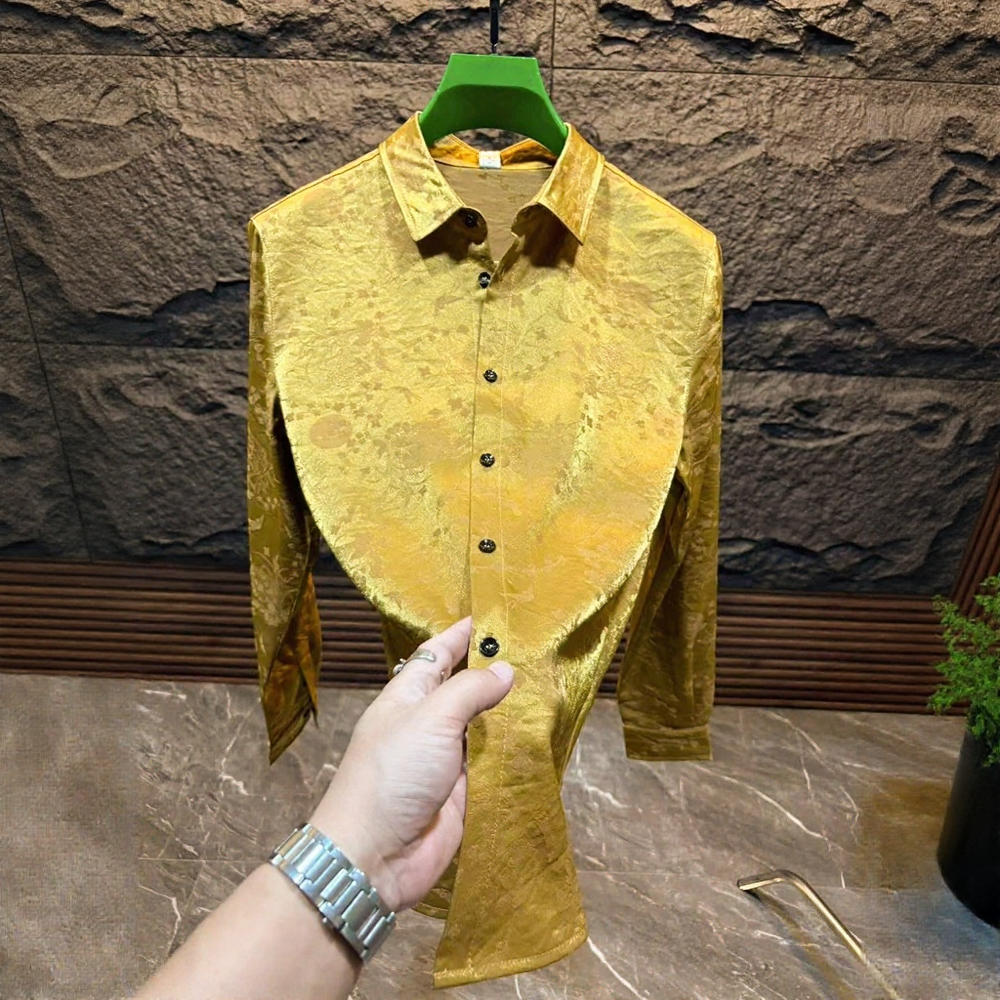 Elegant Subtle Pattern Luminous Shirt
