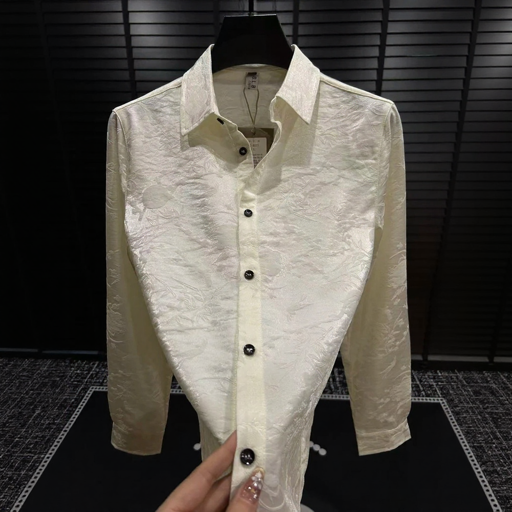 Elegant Subtle Pattern Luminous Shirt