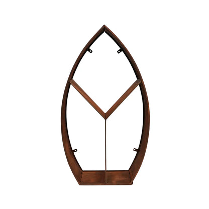 Ivyline, Leaf Arch Sculptural Log Storage Natural Rust