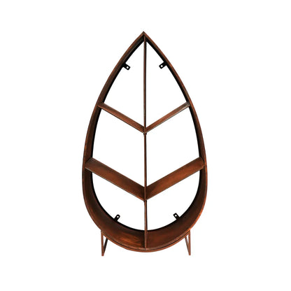 Ivyline, Leaf on Stand Sculptural Log Storage Natural Rust