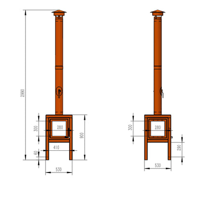 Henley Stoves, Thor D12 Outdoor Wood Burning Stove