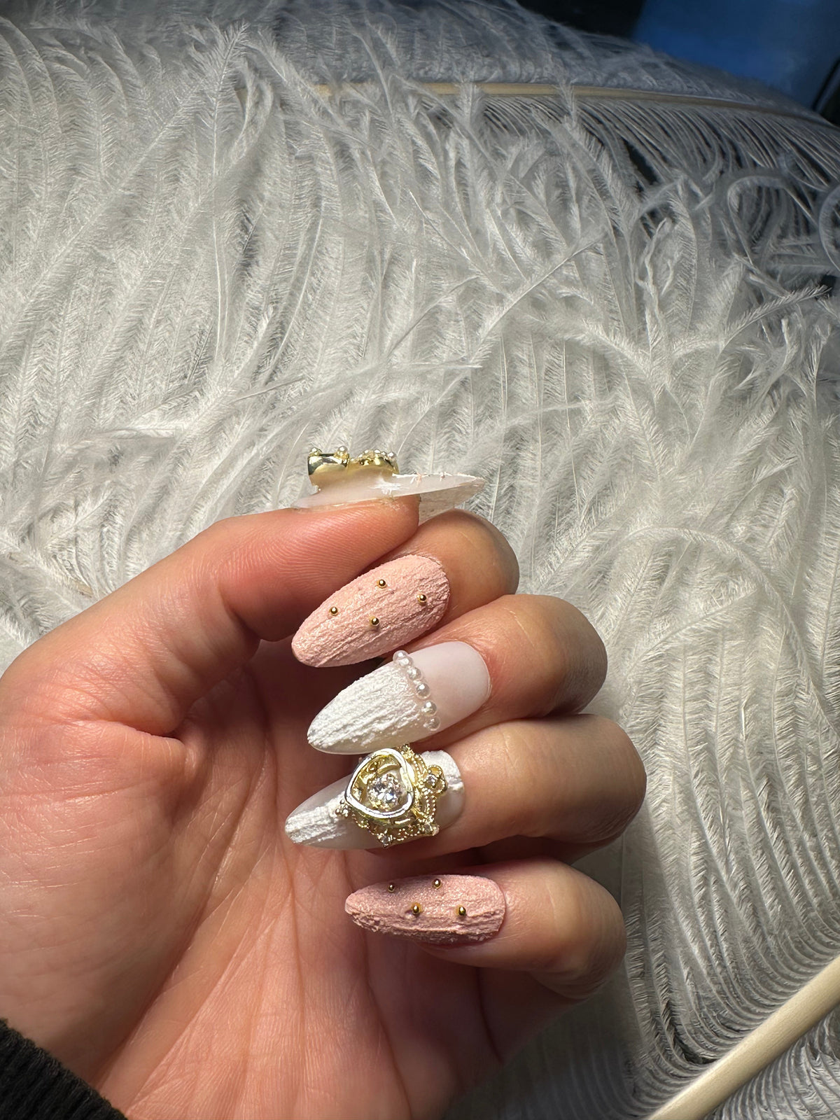 Luxury England Press On Nails- Pink