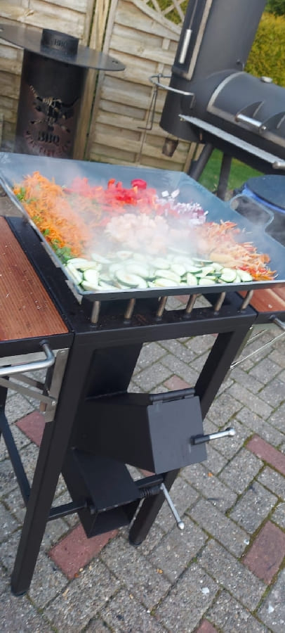Rocket Stove Station with Pizza oven & Grill attachment