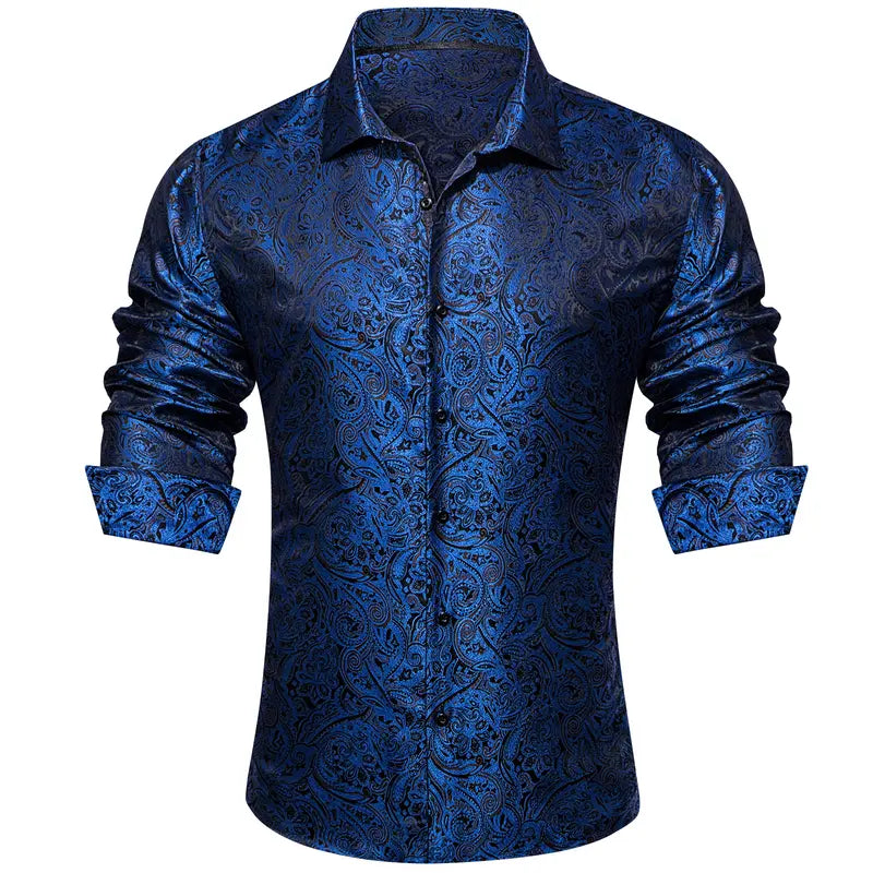 Men's Paisley Dress Shirt Wrinkle