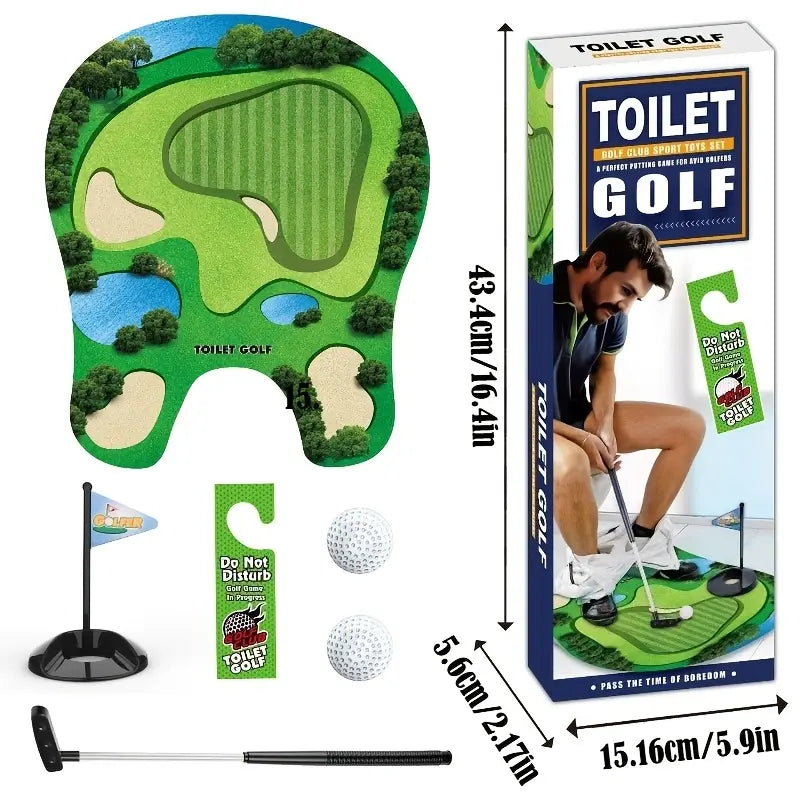 Mini Toilet Golf Set 6-Piece Desk Putting Game