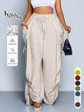 Women's Casual High-Waisted Wide-Leg Bottom Pants