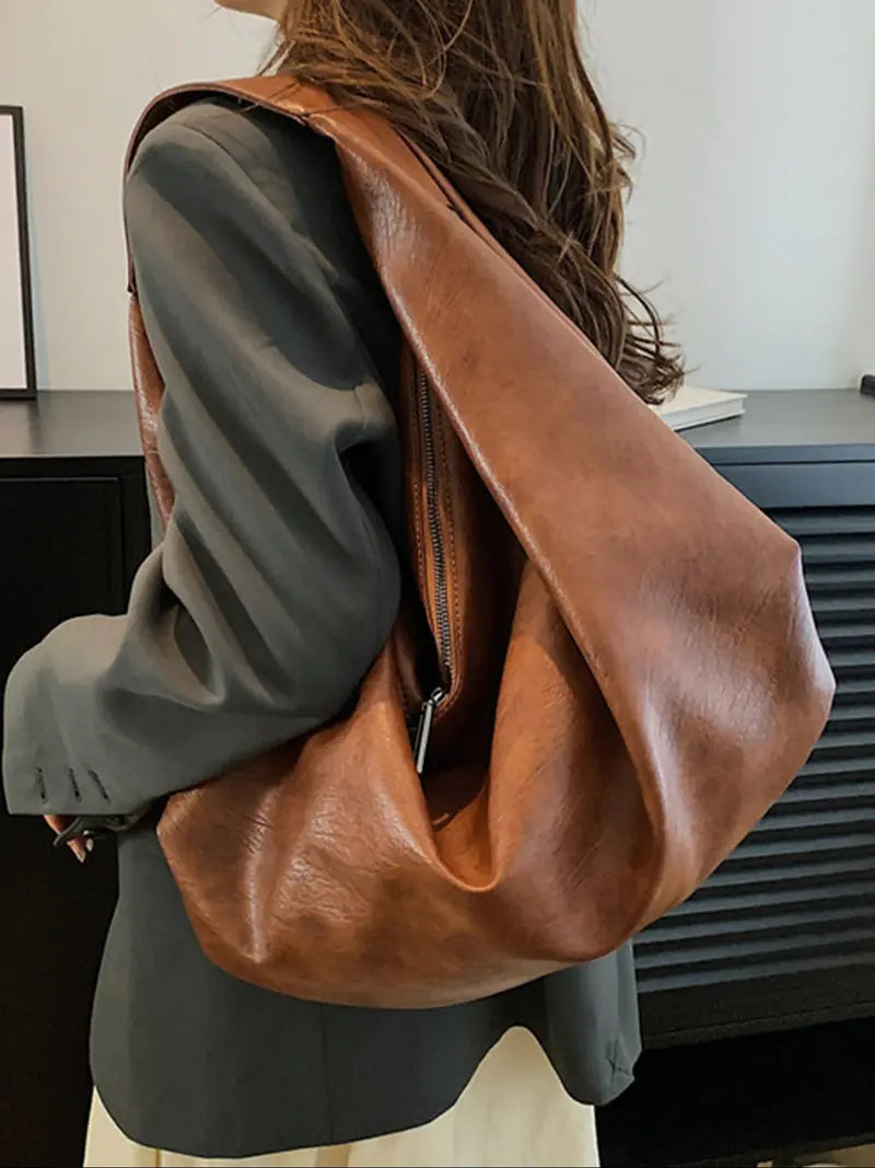 Women's Solid Color Shoulder Bag