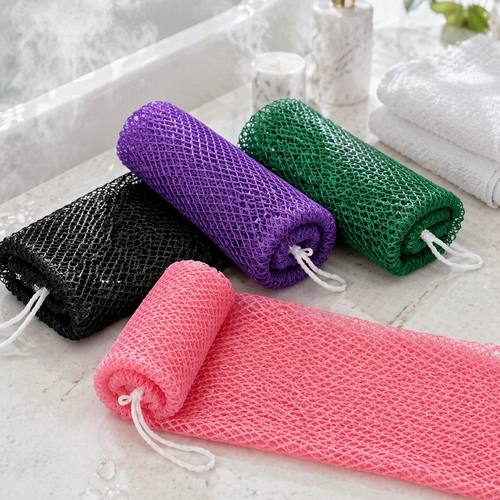 4PCS African Exfoliating Net Sponge Porous  Quick-Body Scrubber Exfoliating