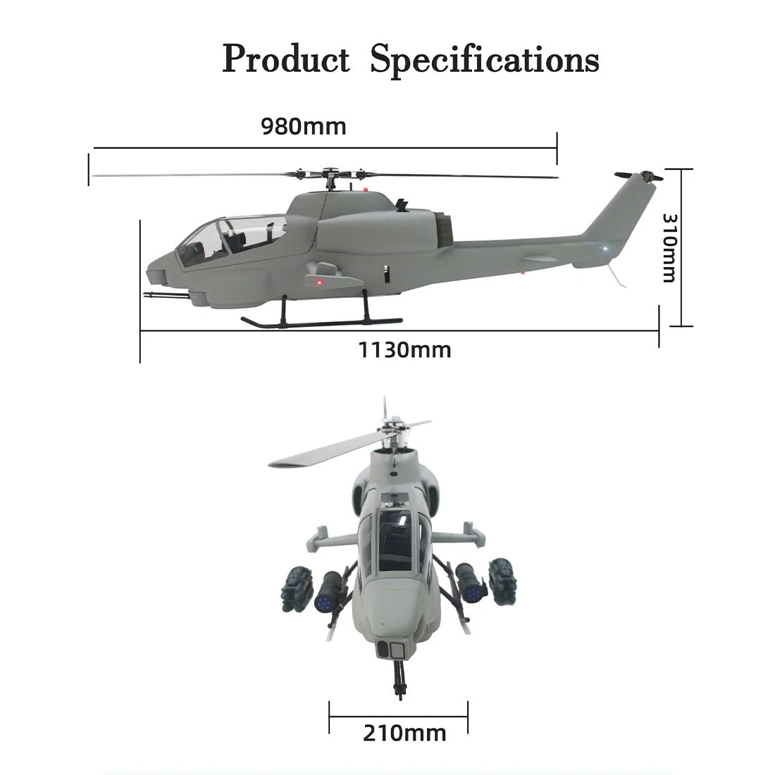 AH-1 Cobra 500 GPS RC Helicopter Model