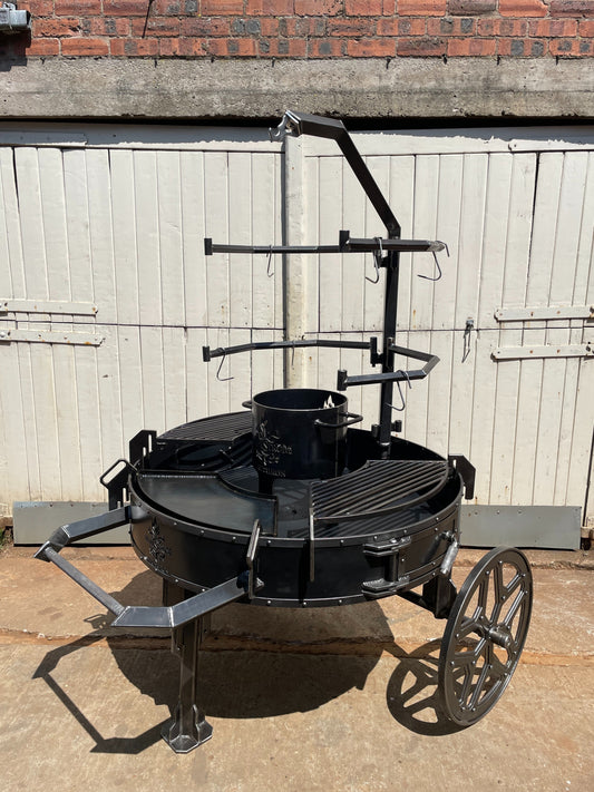 The Ultimate Grill in outdoor Cooking fully loaded with cooking attachments!