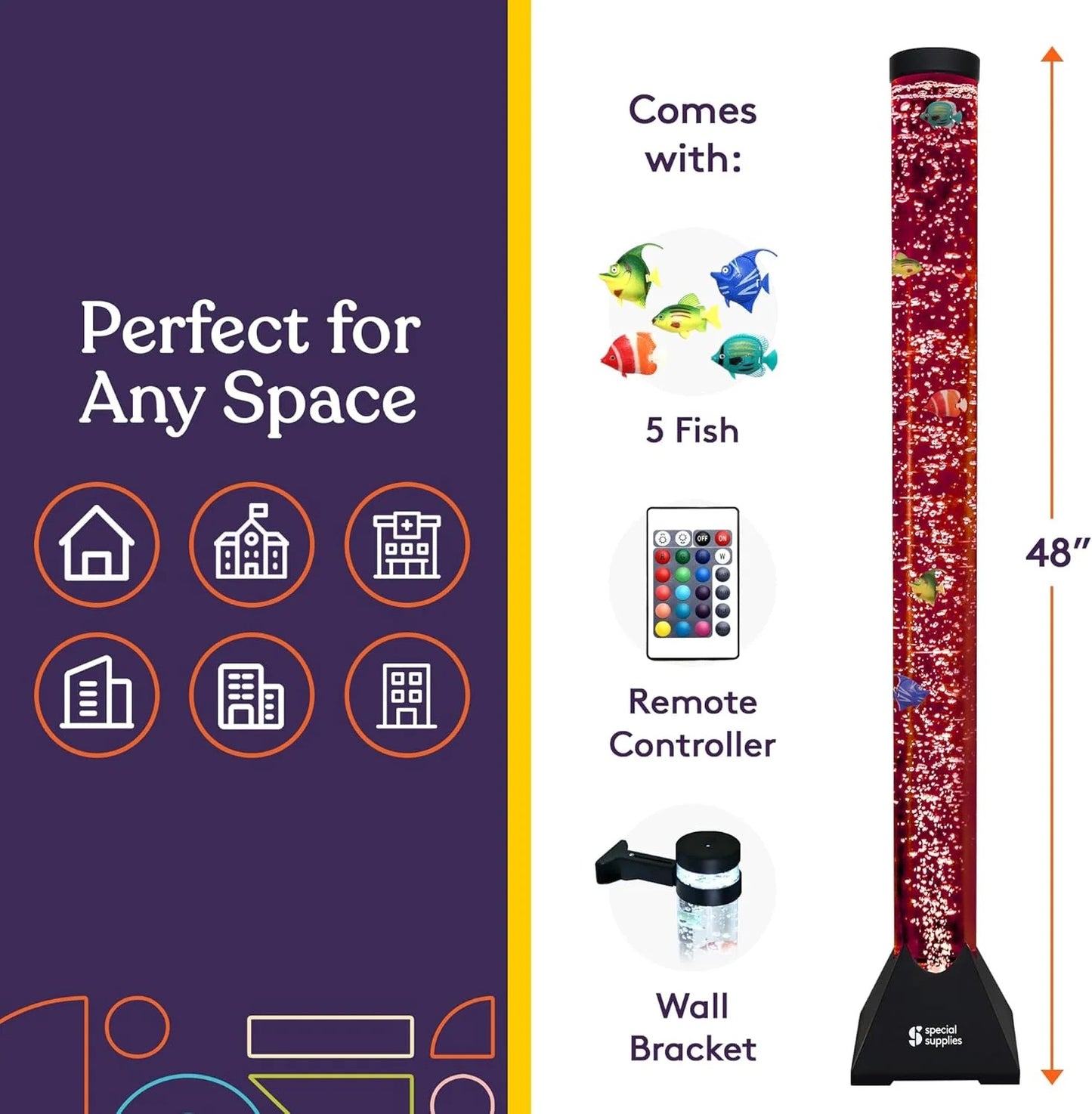 Aquarium Sensory Fish Bubble Light Tube